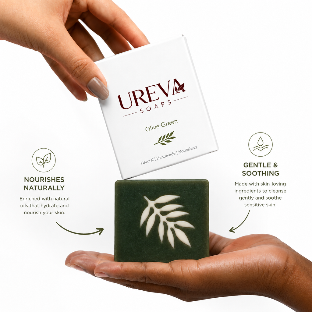 UREVA Neem Olive Soap – Handmade Natural Soap for Deep Cleansing & Healthy Skin