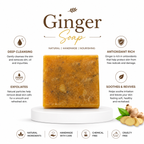 UREVA Ginger Soap – Natural Handmade Haldi  Bath Soap | Deep Cleansing & Skin Nourishing (100g)