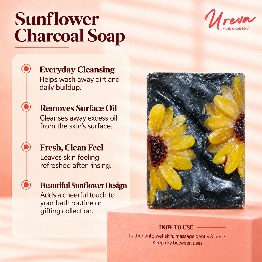 Sunflower Charcoal Soap